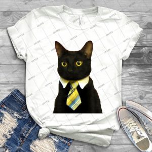 Business Cat 70 - Vintage Men's Shirt Tshirt For Women Classic Handmade Shirt Retro Graphic Tee