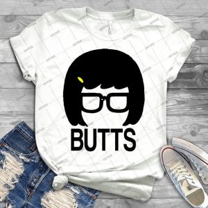Butts T Shirt - Vintage Men's Shirt Tshirt For Women Classic Handmade Shirt Retro Graphic Tee