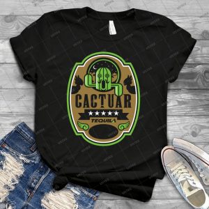 Cactuar Tequila 4 - Vintage Mens Shirt Tshirt For Women Classic Handmade Shirt Retro Graphic Tee