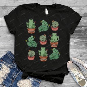 Cactus Cats - Best Unisex Trending Handmade T-shirt Gift Idea For Men T-shirt For Woman