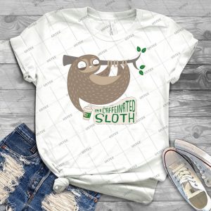 Caffeinated Sloth 19 - Trending Shirt For Women Vintage Retro Tee For Men Kid's T-Shirt Handmade Shirt