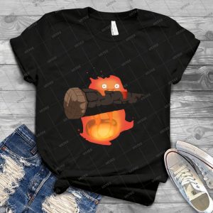 Calcifer 98 - Vintage Mens Shirt Tshirt For Women Classic Handmade Shirt Retro Graphic Tee