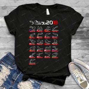 Calendar F1 2018 Circuits Sport 26 - Trending Shirt For Women Vintage Retro Tee For Men Kid's T-Shirt Handmade Shirt