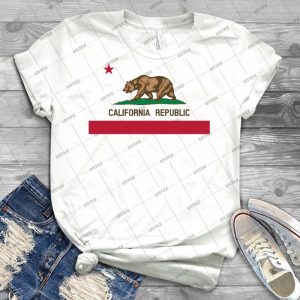 California Flag 96 - Vintage Men's Shirt Tshirt For Women Classic Handmade Shirt Retro Graphic Tee