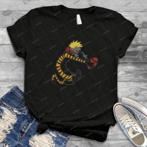 Calvin And Hobbes - Vintage Mens Shirt Tshirt For Women Classic Handmade Shirt Retro Graphic Tee