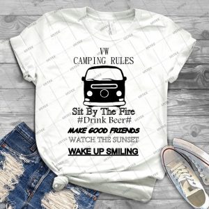 Camping Rules 55 - Trending Shirt For Women Vintage Retro Tee For Men Kid's T-Shirt Handmade Shirt