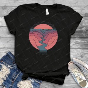 Canyon River 76 - Vintage Mens Shirt Tshirt For Women Classic Handmade Shirt Retro Graphic Tee