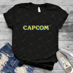 Capcom Logo - Vintage Mens Shirt Tshirt For Women Classic Handmade Shirt Retro Graphic Tee