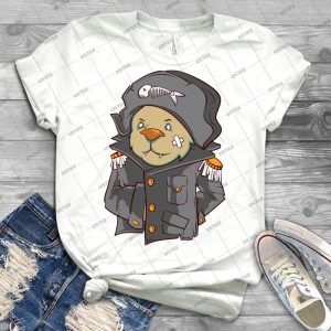 Capitaine Cat 69 - Vintage Men's Shirt Tshirt For Women Classic Handmade Shirt Retro Graphic Tee