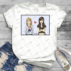 Carmilla And Laura From Carmilla Web Series - With Bg - - Vintage Men's Shirt Tshirt For Women Classic Handmade Shirt Retro Graphic Tee