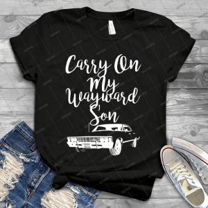 Carry On My Wayward Son - Supernatural 17 - Vintage Mens Shirt Tshirt For Women Classic Handmade Shirt Retro Graphic Tee
