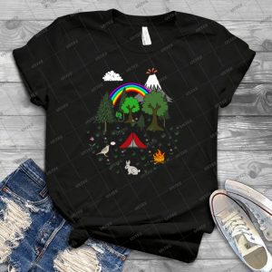 Cartoon Camping Scene 24 - Best Unisex Trending Handmade T-shirt Gift Idea For Men T-shirt For Woman