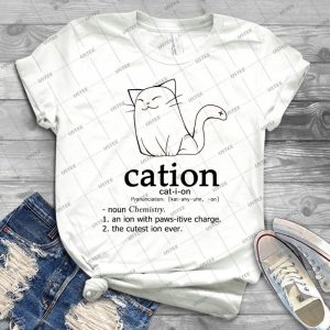 Cat-Ion Science Puns - Gift Idea Shirt For Men Tee For Women Classic Retro Vintage Graphic T-Shirt