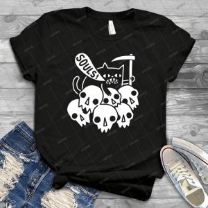 Cat Got Your Soul - Vintage Mens Shirt Tshirt For Women Classic Handmade Shirt Retro Graphic Tee