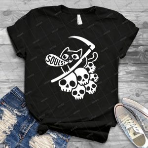 Cat Got Your Soul Ii 51 - Vintage Mens Shirt Tshirt For Women Classic Handmade Shirt Retro Graphic Tee