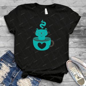 Cat In A Cup 35 - Best Unisex Trending Handmade T-shirt Gift Idea For Men T-shirt For Woman