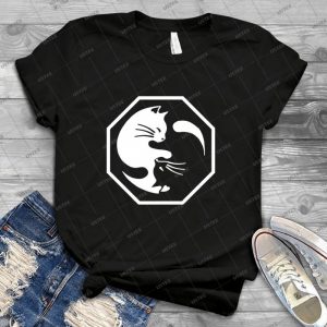 Cat Yin Yang White 39 - Trending Shirt For Women Vintage Retro Tee For Men Kid's T-Shirt Handmade Shirt