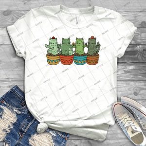 Catcus Garden - Single Row - - Gift Idea Shirt For Men Tee For Women Classic Retro Vintage Graphic T-Shirt