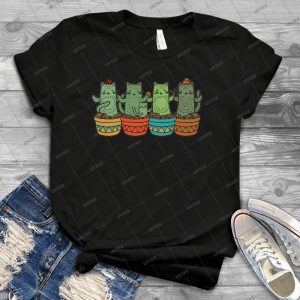 Catcus Garden 79 - Vintage Mens Shirt Tshirt For Women Classic Handmade Shirt Retro Graphic Tee