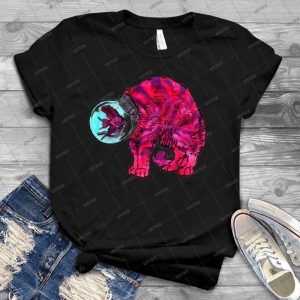 Catfishtronaut - Magenta - 89 - Vintage Mens Shirt Tshirt For Women Classic Handmade Shirt Retro Graphic Tee
