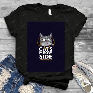 Cats Meow Side Meowbowdah 27 - Vintage Mens Shirt Tshirt For Women Classic Handmade Shirt Retro Graphic Tee