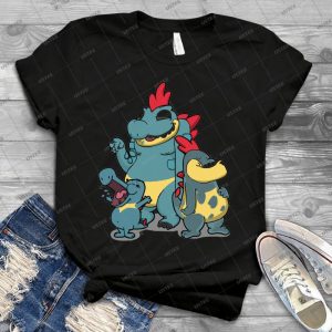 Caveman Croco S 61 - Vintage Mens Shirt Tshirt For Women Classic Handmade Shirt Retro Graphic Tee