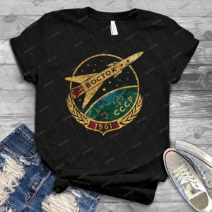 Cccp Boctok 1961 85 - Vintage Mens Shirt Tshirt For Women Classic Handmade Shirt Retro Graphic Tee