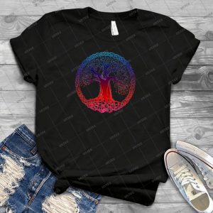Celtic Tree - Inverted Sunset - - Best Unisex Trending Handmade T-shirt Gift Idea For Men T-shirt For Woman