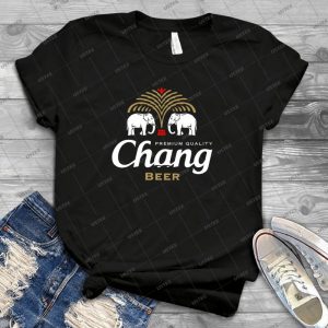 Chang Beer Thailand - Vintage Mens Shirt Tshirt For Women Classic Handmade Shirt Retro Graphic Tee