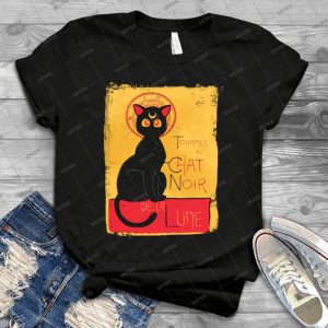 Chat Noir De La Lune - V-2-0 80 - Gift Idea Shirt For Men Tee For Women Classic Retro Vintage Graphic T-Shirt