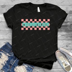 Checkered Chamberlain - Vintage Mens Shirt Tshirt For Women Classic Handmade Shirt Retro Graphic Tee