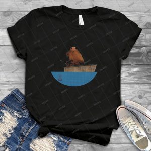 Cheltenham The Bear- Fishing Trip 42 - Vintage Mens Shirt Tshirt For Women Classic Handmade Shirt Retro Graphic Tee