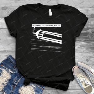 Chemtrails - QuotNichts Zu Sehen Leute Quot 86 - Vintage Mens Shirt Tshirt For Women Classic Handmade Shirt Retro Graphic Tee