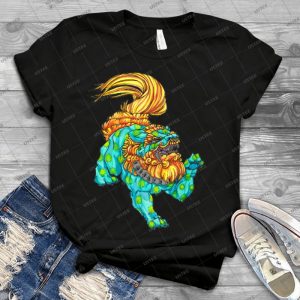 Cherry Blossom Fu Dog 21 - Vintage Mens Shirt Tshirt For Women Classic Handmade Shirt Retro Graphic Tee
