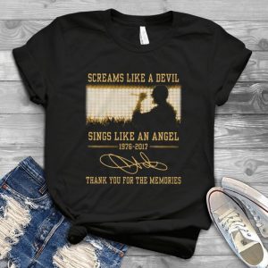 Chester Bennington Screams Like A Devil Sings Like An Angel 1976-2017 Thank You For The Memories Movies Handmade Shirt