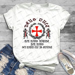 Chevaliers Templier Deus Vult 11 - Trending Shirt For Women Vintage Retro Tee For Men Kid's T-Shirt Handmade Shirt