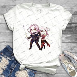 Chibi Geralt And Cirilla 79 - Trending Shirt For Women Vintage Retro Tee For Men Kid's T-Shirt Handmade Shirt