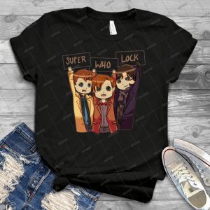 Chibi Superwholock - Vintage Mens Shirt Tshirt For Women Classic Handmade Shirt Retro Graphic Tee