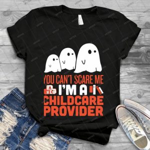 Childcare Provider Halloween T-Shirt - Vintage Mens Shirt Tshirt For Women Classic Handmade Shirt Retro Graphic Tee