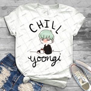 Chill Min Yoongi 68 - Trending Shirt For Women Vintage Retro Tee For Men Kid's T-Shirt Handmade Shirt