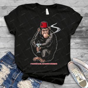 Chimp With A Fez 20 - Gift Idea Shirt For Men Tee For Women Classic Retro Vintage Graphic T-Shirt