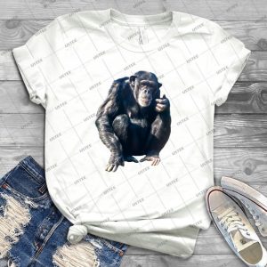 Chimpanzee 57 - Vintage Men's Shirt Tshirt For Women Classic Handmade Shirt Retro Graphic Tee