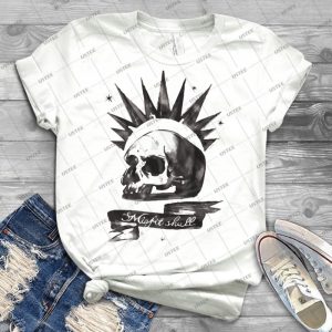 Chloe S Shirt-Misfit Skull - Vintage Men's Shirt Tshirt For Women Classic Handmade Shirt Retro Graphic Tee