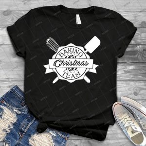 Christmas Baking Team - Vintage Mens Shirt Tshirt For Women Classic Handmade Shirt Retro Graphic Tee