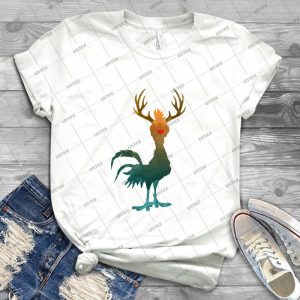 Christmas Chicken Inspired Silhouette - Gift Idea Shirt For Men Tee For Women Classic Retro Vintage Graphic T-Shirt