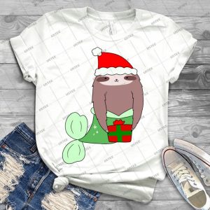 Christmas Mermaid Sloth - Best Unisex Trending Handmade T-shirt Gift Idea For Men T-shirt For Woman