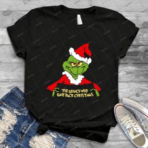 Christmas With The Grinch Santa - Gift Idea Shirt For Men Tee For Women Classic Retro Vintage Graphic T-Shirt