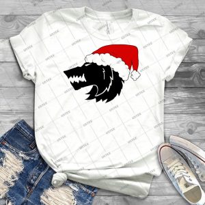 Christmas Wolf - Vintage Men's Shirt Tshirt For Women Classic Handmade Shirt Retro Graphic Tee