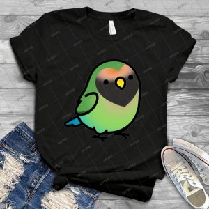 Chubby Seagreen Peach-Faced Lovebird  33 - Vintage Mens Shirt Tshirt For Women Classic Handmade Shirt Retro Graphic Tee