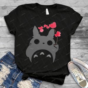Chubby Totoro - Vintage Mens Shirt Tshirt For Women Classic Handmade Shirt Retro Graphic Tee